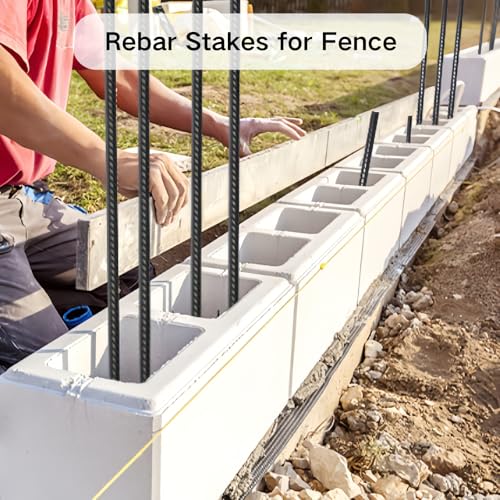 Rebar Stakes 16 Inch Straight Concrete Form Stakes 34 Pack - size: 16"-Φ3/8"-34pcs