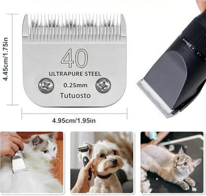 40# Clipper Blade Compatible with Andis,Wahl and Oster Dog Clippers - color: 40# 1PACK