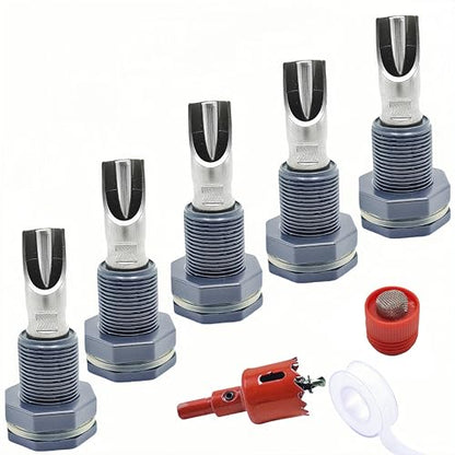 5 Pcs Automatic Pig Nipple Waterer for Barrel Kit