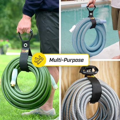 Easy-Carry Wrap-It Storage Straps - 28” (2-Pack) Black with Grommet - color: Black, size: 28" (2 Pack) with Grommet