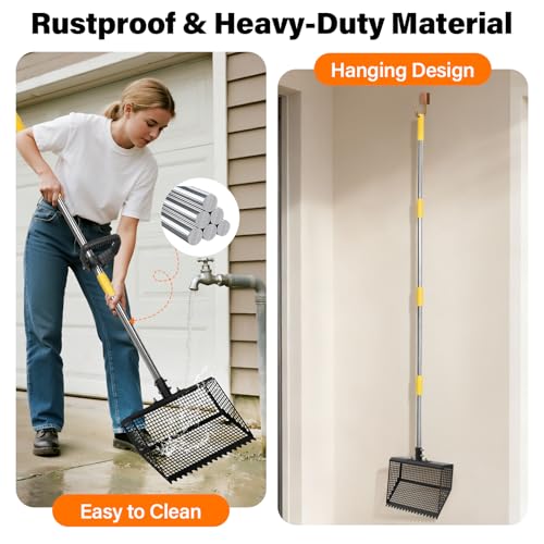 AsFrost 2-in-1 Chicken Poop Scooper & Rake for Chicken Coop