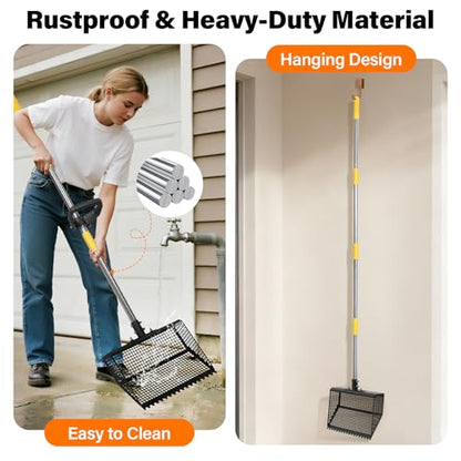 AsFrost 2-in-1 Chicken Poop Scooper & Rake for Chicken Coop