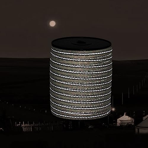 Reflective Electric Fence Poly Tape 3/5" 656ft 4 SS Wires Horse