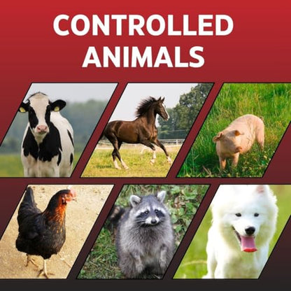 Solar Electric Fence Charger for Day and Night Power | Red Sizzle 1S | 0.25 Joule | Portable Solar Energizer for Livestock, Keep Out Predators