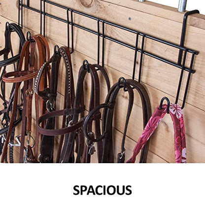 EASY-UP 6 Hook Tack Rack with Hangers | Color Black | Lightweight Yet Durable | 6-Hook Design | Portable & Convenient | Scratch-Resistant Finish | 5-Year Warranty - color: Black