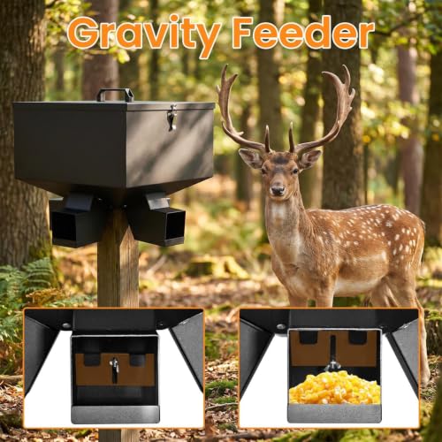 80 Lbs Heavy Duty Wild Deer Feeder Wildlife Station
