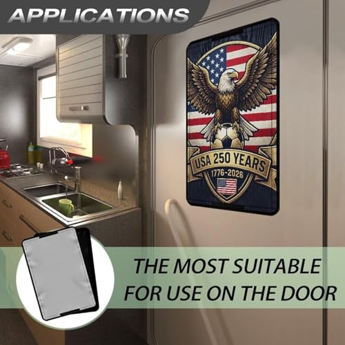 250th Anniversary Football Eagle RV Windows Sunshade RV Door Window Sunshield Cover Privacy Screen Window Shade RV Accessories Universal Fit Sunshade Privacy Screen Window Cover - color: 250th Anniversary Football Eagle