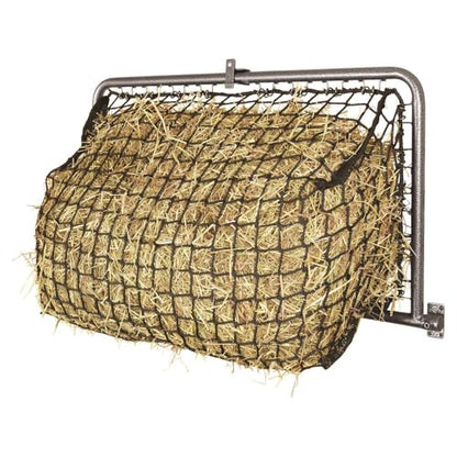 Schneiders Easy-Up Pro Fold-Up Hay Feeder Frame with 1.5" Knotless Net | Durable 4-Flake Horse Hay Feeder | Slow Feeding | Efficient Barn Chores | Color Gray Armor