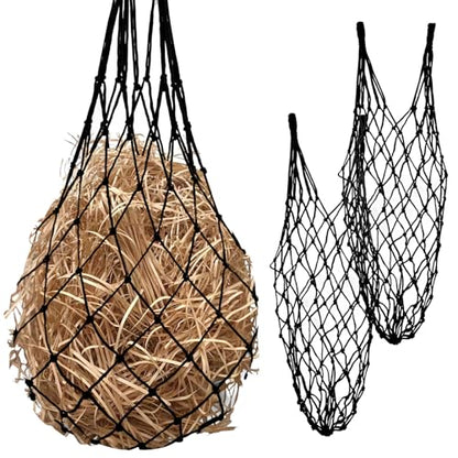 Quixleen 2PCS Hay Nets for Horses,Slow Feed Hay Bag for Horses Goat Sheep | ﻿ 39.37" Long Hanging Hay Net Feeder for Horses,Slow Feed Hays Net Large Capacity for Horse Feeder Full Day,Heavy Duty