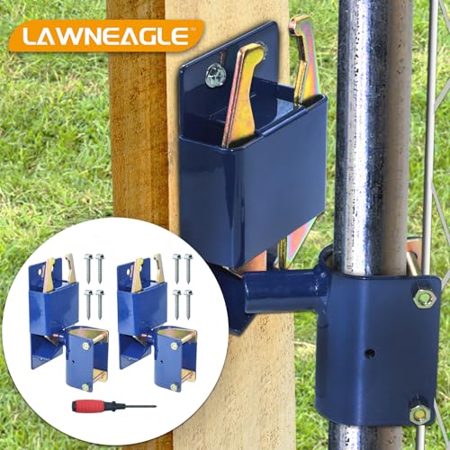 2 Pack Two Way Gate Latch – Blue Heavy Duty Farm Gate Latch | Fits Round Tube Gates with 1-5/8" to 2" Tubes – 2-Way Latch with Screws & Phillips Screwdriver, Ideal for Farms & Pastures - color: 2 Pack Blue 2-Way Gate Latch