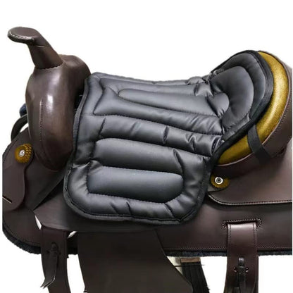 Saddle Tush Cushion Western Long Saddle Pad Horse Riding Seat Saddle Cushion Pad - color: BLACK