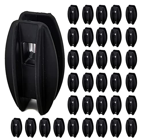 40 Pcs Black Electric Fence Corner Post Insulators | For Poly Wire