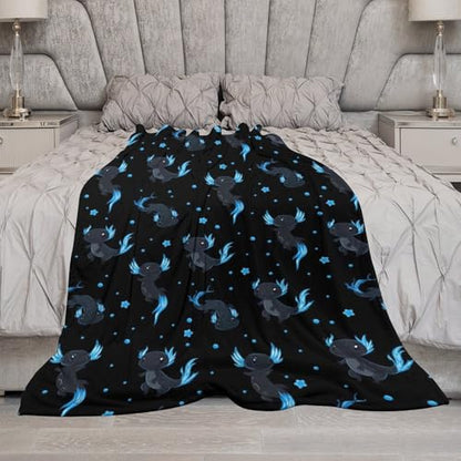 Axolotls Fleece Throw Blanket for Couch Adults Teens 40" X 50" - color: Axolotls, size: 40x50 inch