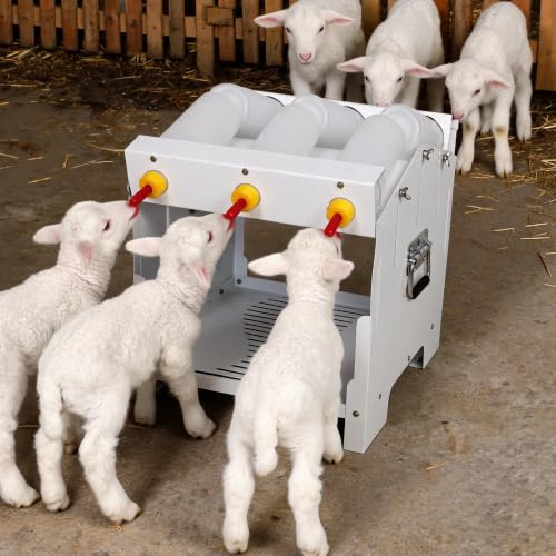 6-Slot Lamb Feeding Station with 8 Bottles & 6 Nipples