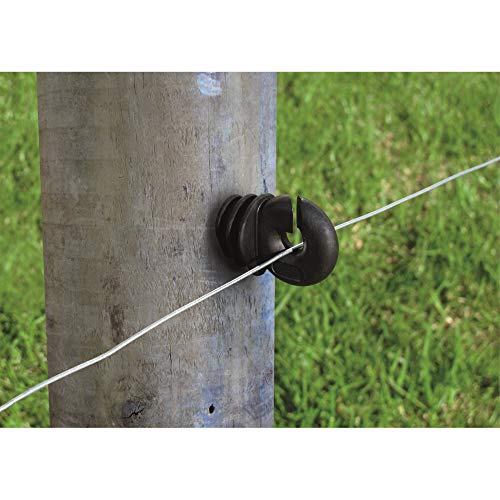 Patriot Wood Post Ring Insulators, Black, Pack of 25