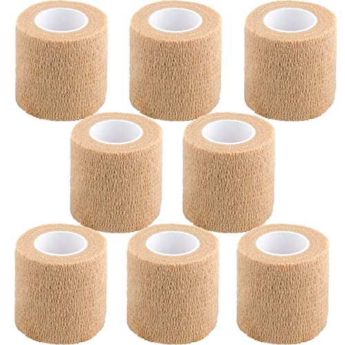 Self Adhesive Bandage Wrap,2" Brown Cohesive Bandages Vet Wrap Sports Tape - color: Brown Self Adhesive Bandage Wrap