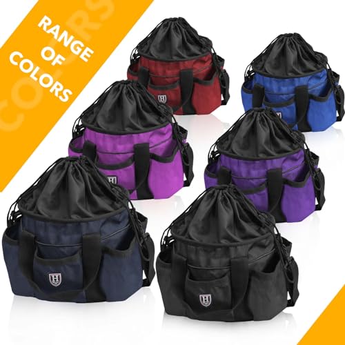 Harrison Howard Premium Horse Grooming Organizer Bag Horse Grooming Tote Bag-Violet - color: Violet