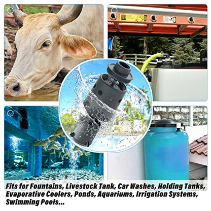 1" Float Valve Watering System Designed for Water Level Control, Automatic Filling & Shut Off, Ensure Reliable Water Supply, Nylon Resin Float Valve for Livestock Troughs, Stock Tank, etc. - 718H