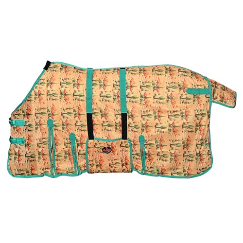 HILASON Fly Sheet for Horses 66 in Desert Cactus UV Protection - color: Desert Cactus, size: 66 In