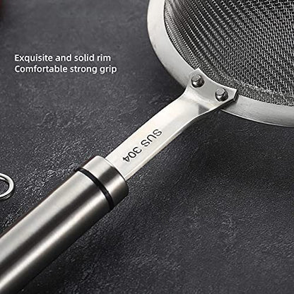 Stainless Steel Fine Mesh Strainers for Kitchen, Colander-Skimmer with Handle, Sieve Sifters for Food, Tea, Rice, Oil, Noodles, Fruits, Vegetable 4.73 inch - size: 4.73 inch
