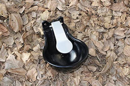 Automatic Livestock Waterer, Heavy Duty Cast Iron Water Trough with Push-Paddle for Horse, Cow, Goat, Pig,Dog, Livestock Water Bowl,1.8L Capacity