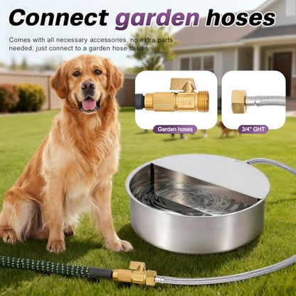 6L Automatic Dog Water Bowl Dispenser Outdoor