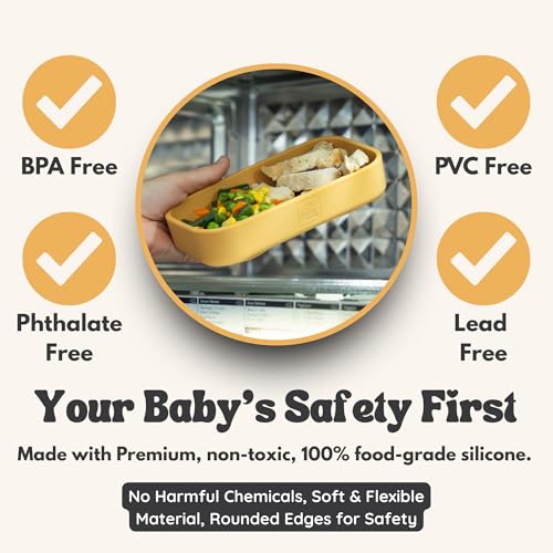 Baby Travel Feeding Set with Silicone Suction Plates, Yellow Small - color: Yellow