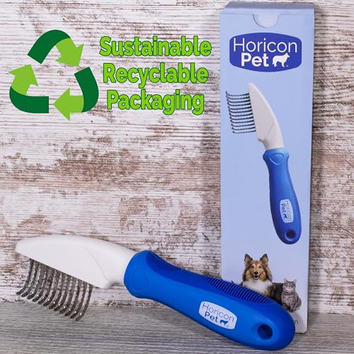 12 Blade Dog Dematting Comb - Removes Knots, Matted Fur, & Tangles Gently For Dogs, Cats & Small Animals - style: 12 Blade Dematting Comb