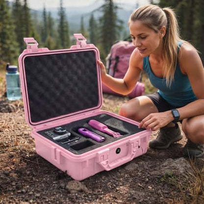 Relaxweex 8.5 x 6.5 x 3.7 Inch Hard Case, Grid Shell, Pink - color: Pink, size: 8.5 x 6.5 x 3.7 Inch, style: Grid Shell