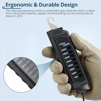Electric Fence Tester 8KV, Fence Voltage Tester 8 Neon Lights Fault Finder