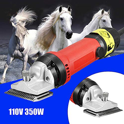 350W Electric Horse Hair Shearing Grooming Machine Animal Fur Shears Clippers Wool Cutter Professional Sheep Clipper for Goats Sheep Dog Cattle Farm Livestock Pet and Heavy Duty Animals Hair Grooming - color: 350w 6 Gear