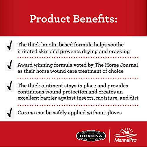 Corona Horse Ointment 14oz Multi-Purpose Relief with Lanolin for Horses