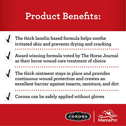 Corona Horse Ointment 14oz Multi-Purpose Relief with Lanolin for Horses