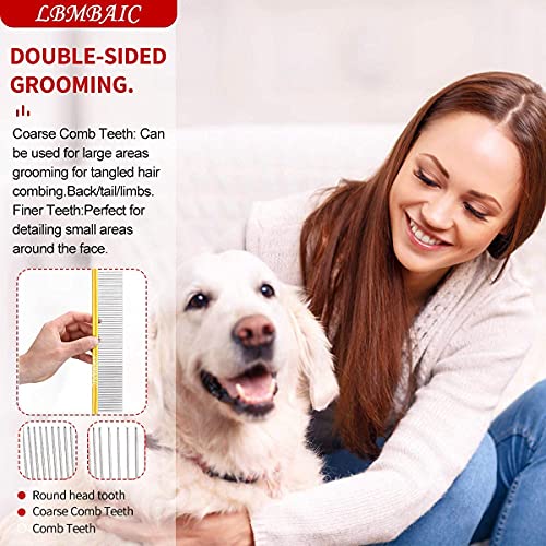 Dog Grooming Comb Deshedding Remove Tangles,Knot,Mats.(7.5inches) - color: gold, size: Medium