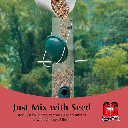 C&S Peanut Suet Nuggets, Bird Suet for Woodpeckers, 8 Pound (Pack of 1) - size: 8 Pound (Pack of 1)