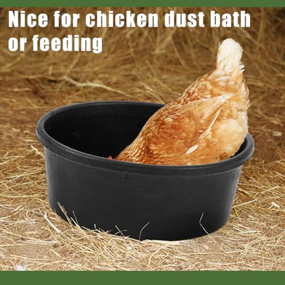 Sadny 4 Pcs Rubber Feed Pan, 4 Quart/1 Gallon and 8 Quart/2 Gallon - size: 4 Quart/1 Gallon and 8 Quart/2 Gallon