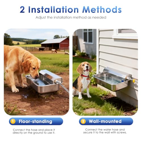 Automatic Chicken Waterer 6L Stainless Steel Metal Poultry Waterer