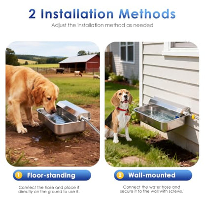 Automatic Chicken Waterer 6L Stainless Steel Metal Poultry Waterer