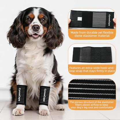 Rear Leg Hock Joint Compression Wrap – Knee Brace for Back Leg Support in Dogs - size: Small