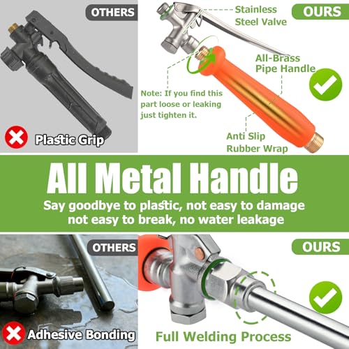 Sprayer Wand Replacement, 29 Inch All Metal Pump Spray Wand - color: 29 Inches Pump Sprayer Wand - Orange Handle