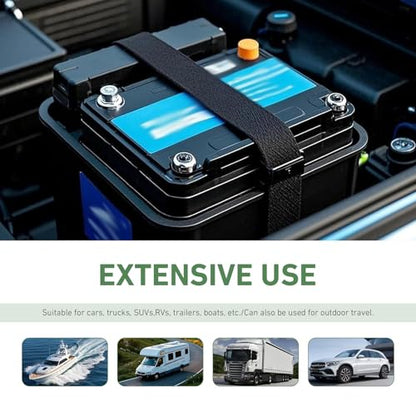 2PCS Battery Strap, 39 Inch Battery Tie Down Strap, Adjustable Buckle Battery Box Strap, Quick-Release Polypropylene Webbing, Trailer Hold Down Strap, Universal for Car, Truck, Boat