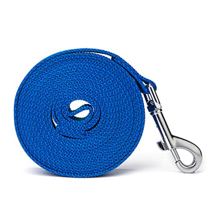 Strong Durable Nylon Dog Training Leash, 1 Inch Wide Traction Rope, 6 ft 10ft 15ft Long, for Small and Medium Dog (Blue, 6 Feet) - color: Blue, size: 6 Feet