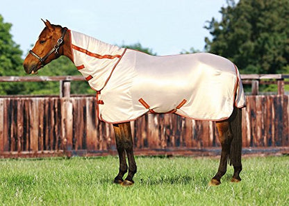TuffRider Sport Mesh Combo Neck Fly Sheet - Frosted Almond - 72 - color: Frosted Almond, size: 72