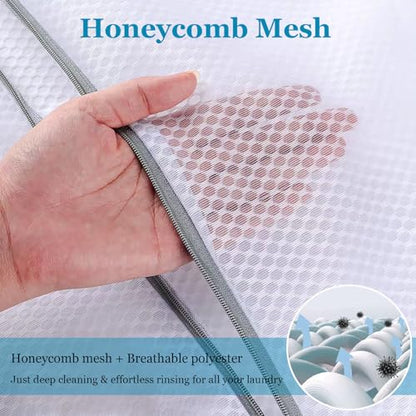 6 Pack XX-Large Mesh Laundry Bags for Delicates, 24 x 24 Inches