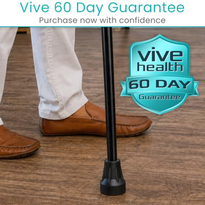Vive Cane Tips (Set of 2) - Heavy Duty 3/4 inch Replacement Rubber Foot - style: 3/4 inch (2 pack)