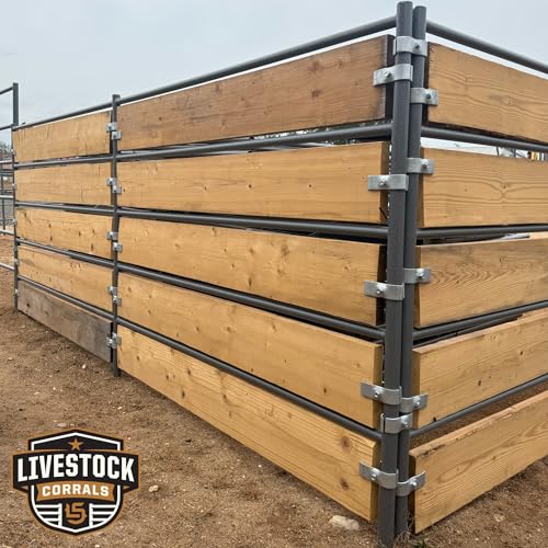Wood Panel Clamps – Made in USA, 1-5/8” Corral Panels, Attach Lumber to Horse Stalls & Round Pens, 8-Pack