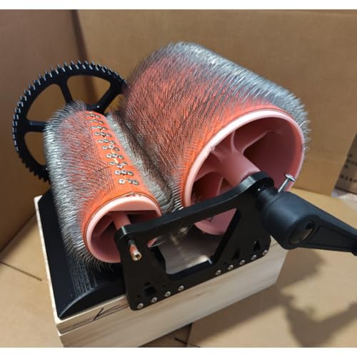 Wool Carding Machine, Manual Wool Felt Drum Carder with Hand Crank, Felt Combing Machine, Fast Color Mixing, Remove Fiber Impurities, for Handicraft Enthusiasts