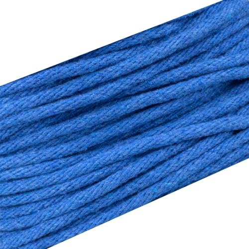 Golberg Solid Braid Poly Cotton Rope – (1/4 Inch x 10 Feet, Gulf Blue) - color: Gulf Blue, size: 1/4" x 10'