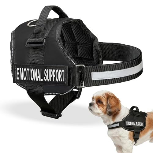 Industrial Puppy Emotional Support Vest Harness, Small 19.5-25 in, Black - color: Black, size: Small, Fits Girth 19.5-25"