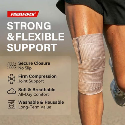 FRESINIDER Premium Elastic Bandage Wrap 3 Inch, 24 Pack, Hook and Loop - color: 24 Pack X 3 Inches